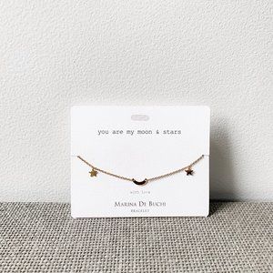 Marina De Buchi Gold Moon + Stars Bracelet